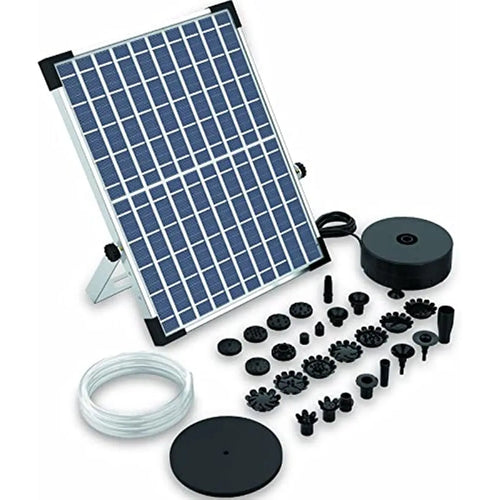 12W Solar Water Fountain DIY Solar Panel Pond Pump with Nozzles Sprays for Garden Decoration Bird Bath Fish Tank Pond Patio Oasis Select 12w