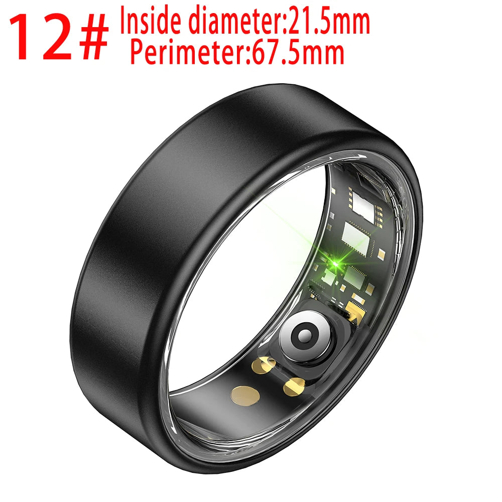 Colorful Smart Ring Women Men Couple SmartRing Heart Rate Monitor Waterproof 100+Sport Modes Super Light Skin-friendly Wristring Oasis Select BK 12
