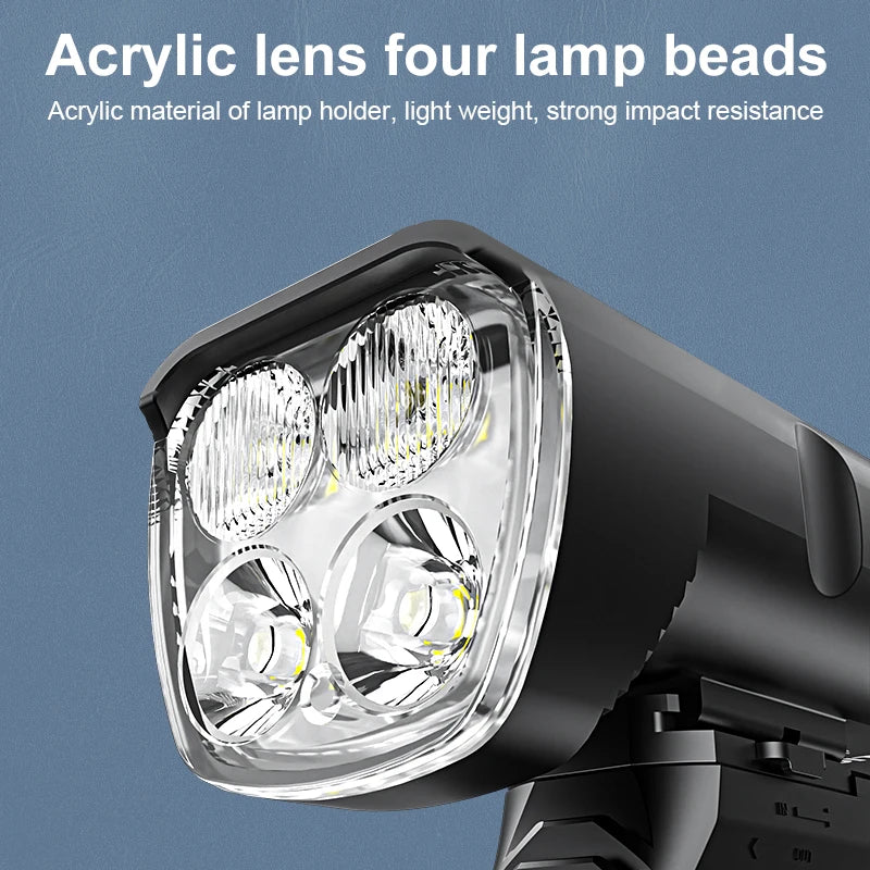 X-TIGER Bike Front Light 6400mA Rechargeable Bicycle Light 1600LM Cycling Headlight LED Flashlight MTB Bike Lamp Oasis Select