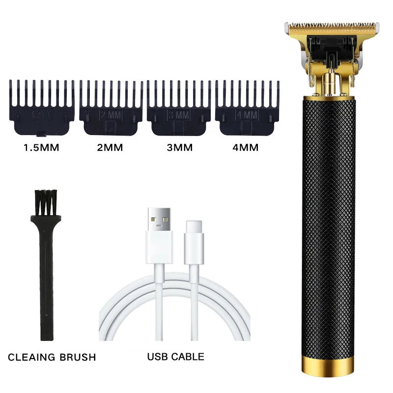 Vintage Carving Hair Cutting Machine T9 Professional Portable Rechargeable Man Beard Cutting Machine / Hair Clipper Accessories Oasis Select 061-BlackMesh