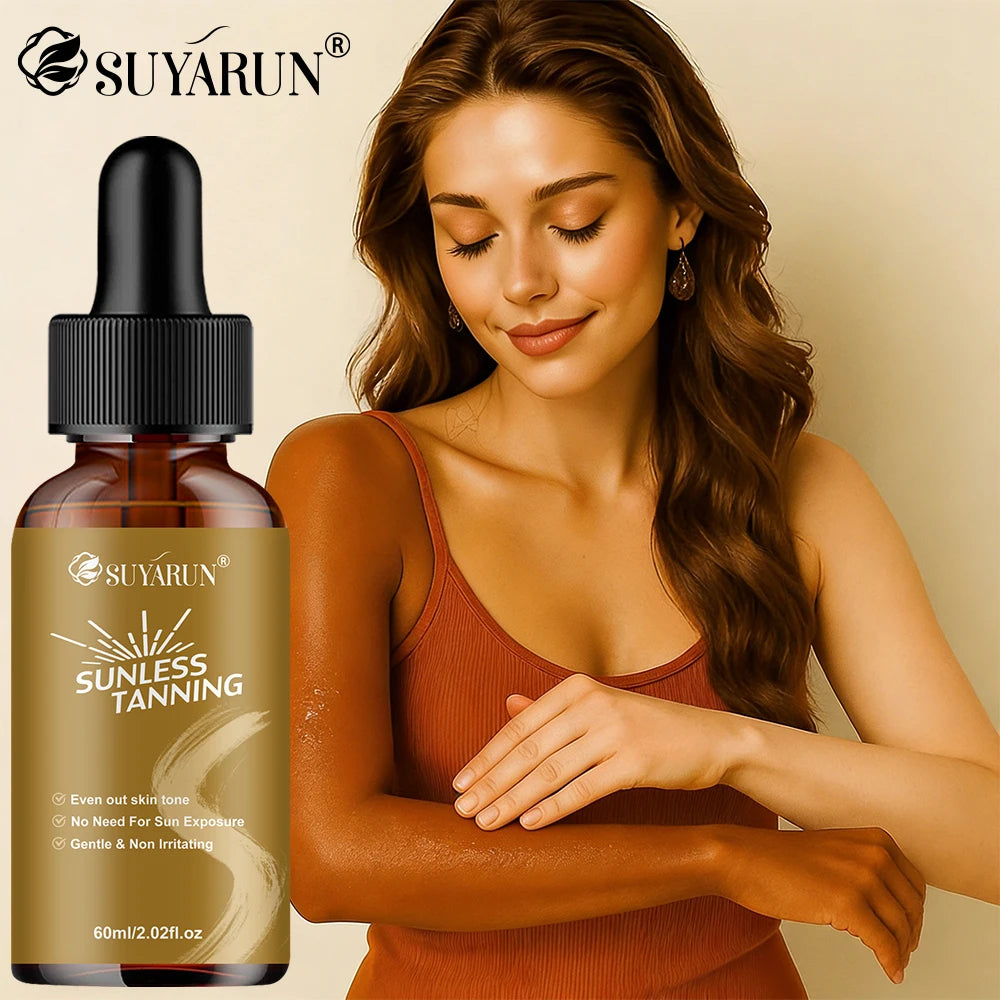 SUYARUN Self-Tanning Serum – Streak-Free Bronze Glow Face & Body Self-Tanning Serum Oasis Select