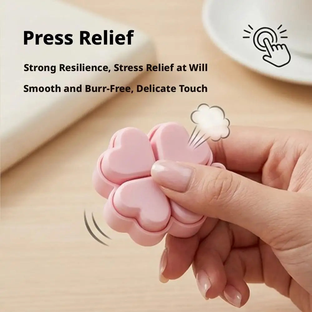 Lucky Clover Fidget Keychain Glowing Stress Relief Bag Charm Creative Glowing Four-leaf Clover Big Pendant Gift Oasis Select