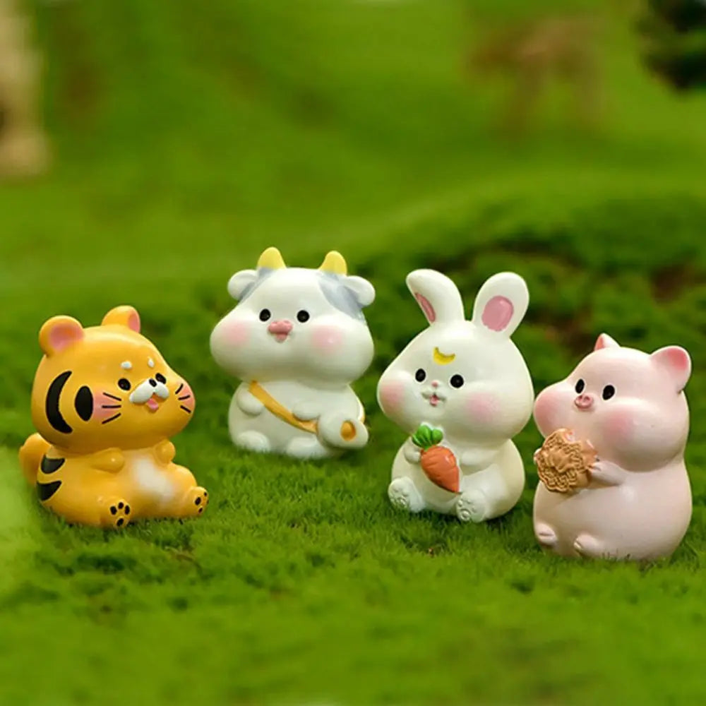 Resin Zodiac Animal Figurine | Micro Landscape Ornament & Gift