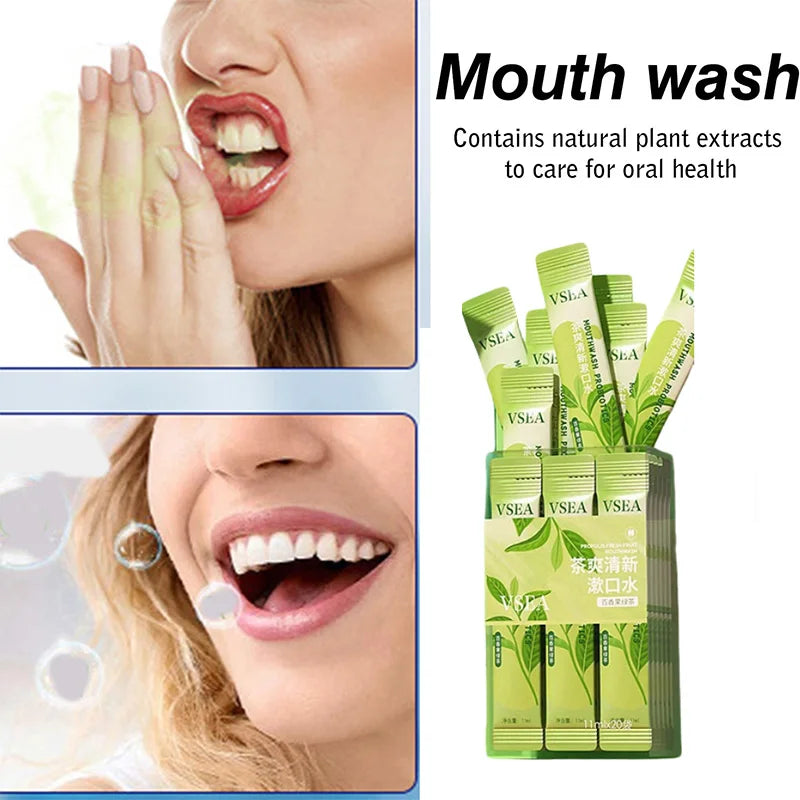 DR.DAVEY Passion Fruit Green Tea Mouthwash 20 Pack | Fresh Breath