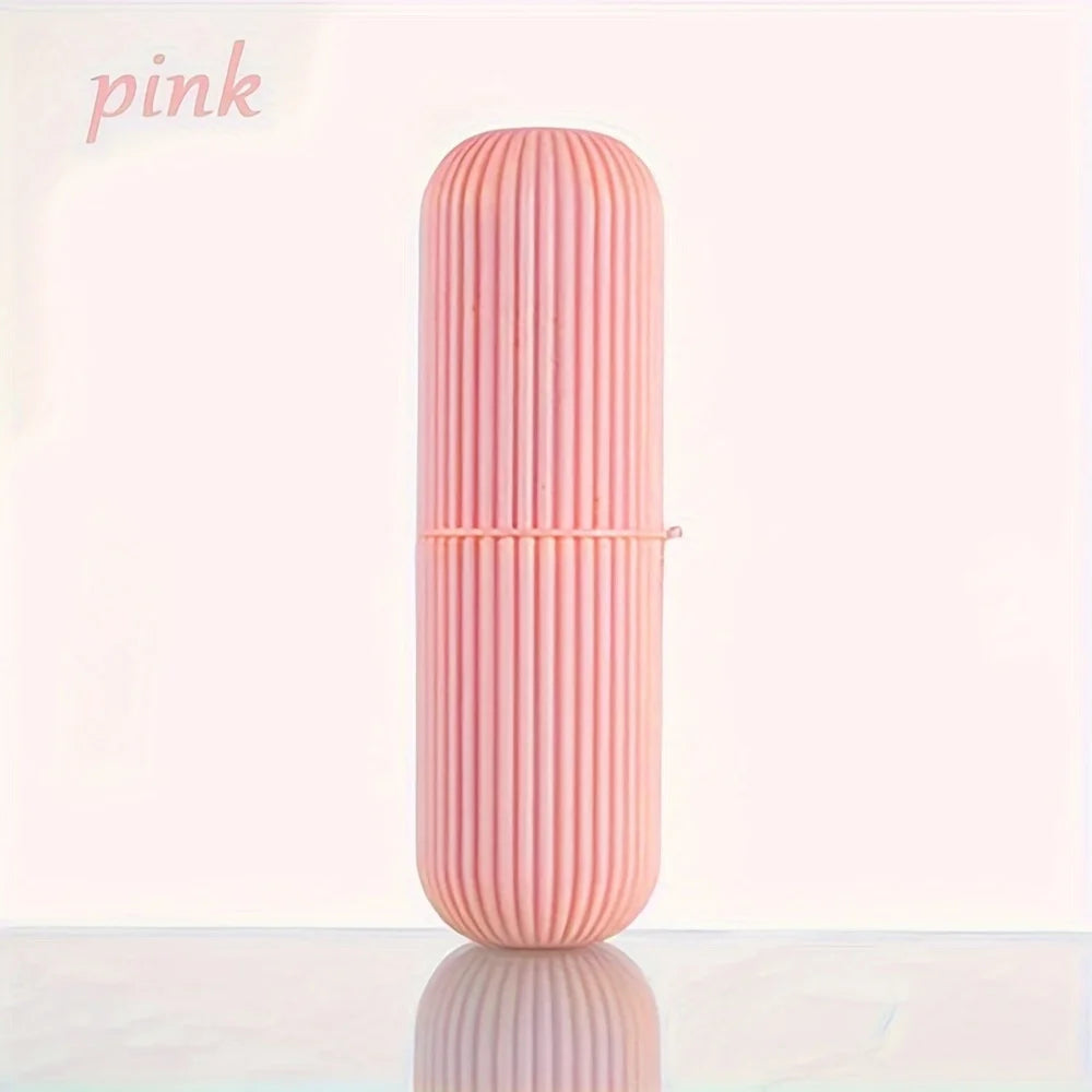 table Toothbrush Protect Holder Cup Case Travel Camping Storage Box Organizer Travel Toiletries Storage Cup New Creat Oasis Select Pink