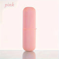 table Toothbrush Protect Holder Cup Case Travel Camping Storage Box Organizer Travel Toiletries Storage Cup New Creat Oasis Select Pink
