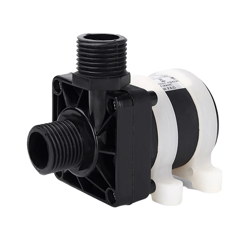 Solar-Powered Water Pump with 4 Point Threads – Quiet IP68, 12V 24V DC Brushless Motor for Showers, Heaters, and Heated Floors. Oasis Select