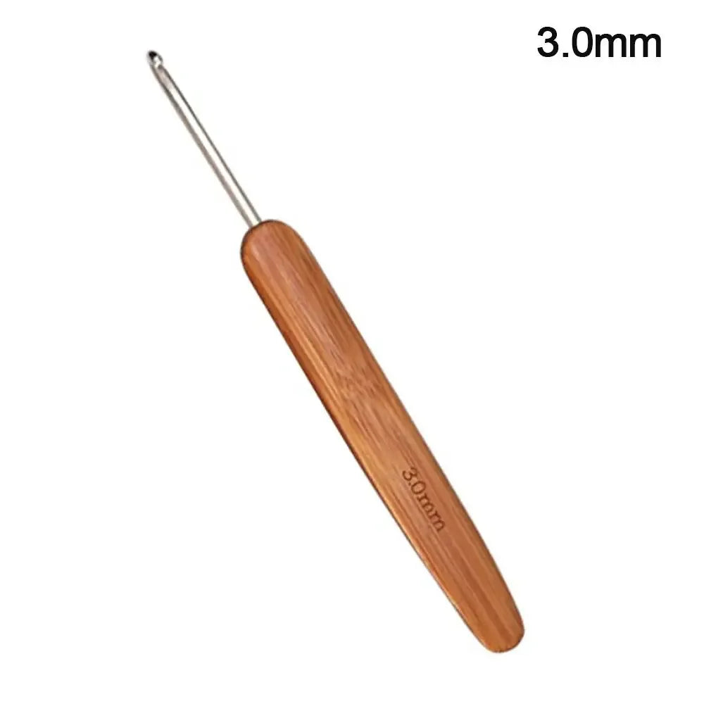 Bamboo Wooden Handle Crochet Hook Crochet Hooks Ergonomic Crochet Needles Weave Yarn Craft DIY Sewing Tools for Fine Work Thin Oasis Select 3.0mm