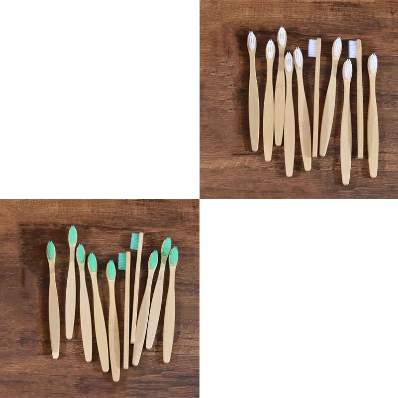 10/20pcs Soft Toothbrush Bristles Bamboo Toothbrush Eco Friendly Childrens Toothbrushes Biodegradable Oral Care Tooth Brush Oasis Select 20pcs mix 4