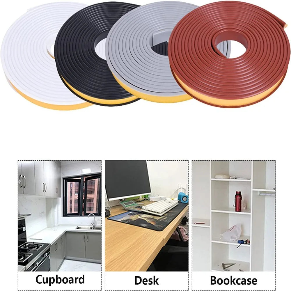 1M 18mm Width U Shaped Edge Guard Flexible Protector Trim Furniture Edging Strip Veneer Edge Sealing Tape Adhesive Edge Banding Oasis Select