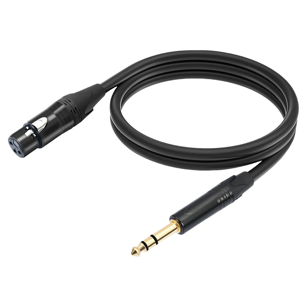 6.35mm 1/4inch TRS Male To XLR Female Audio Cable 1/2M 6.5 Mm 1/4 Inch To XLR Balanced Speaker Mic Cable for Microphone Mixer Oasis Select 2M China Mainland