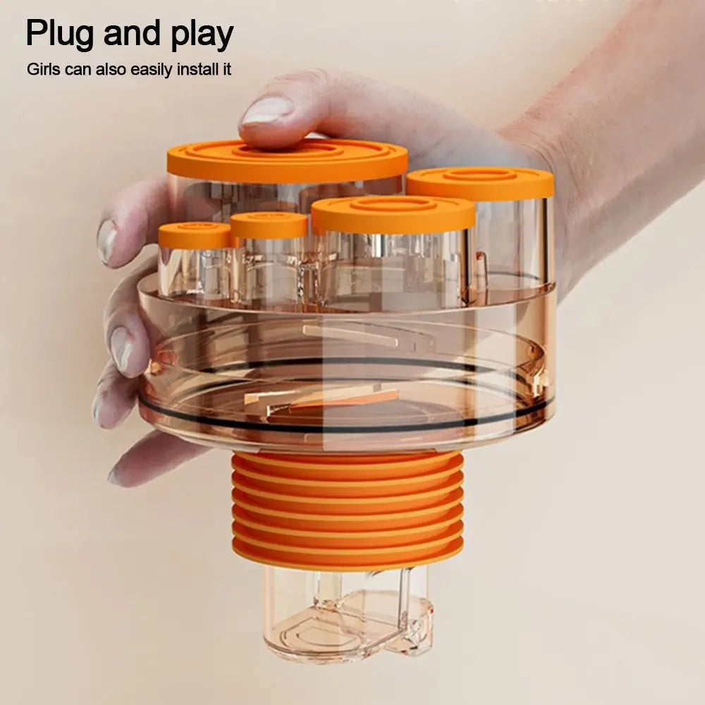 Anti odor Sink Drain Pipe Adapter Sealing Ring Multifunctional Kitchen Basin Sewer Branch 5 in 1 Drainage Water Pipe Joint Oasis Select