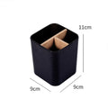 Bamboo Electric toothbrush Holder Razor Makeup Brush Storage Box Toothpaste Toothbrush Stand Bathroom accessories Oasis Select black 3grid