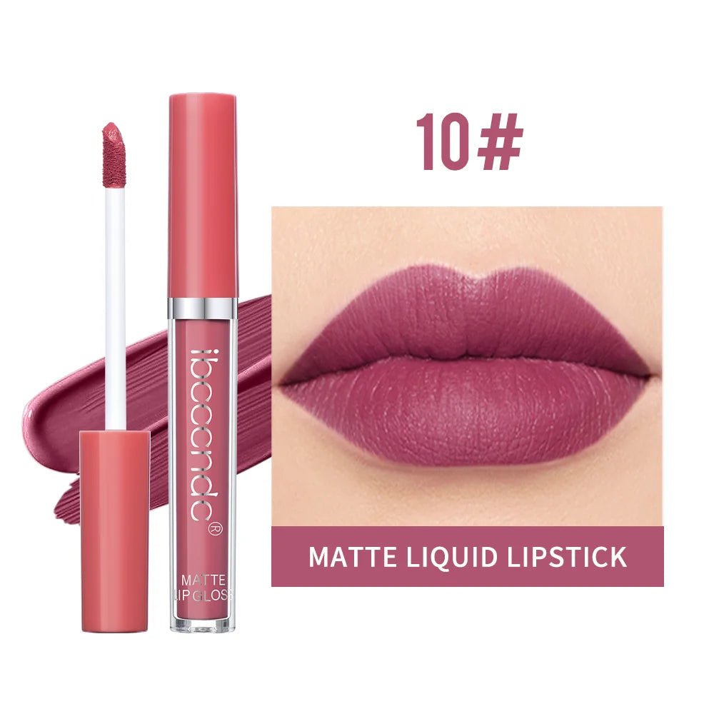 Matte Velvet Lip Gloss Lipstick Waterproof Non-stick Cup Not Easy To Fade Long Lasting Lip Glaze Lipstick Makeup Cosmetics Oasis Select Color 10