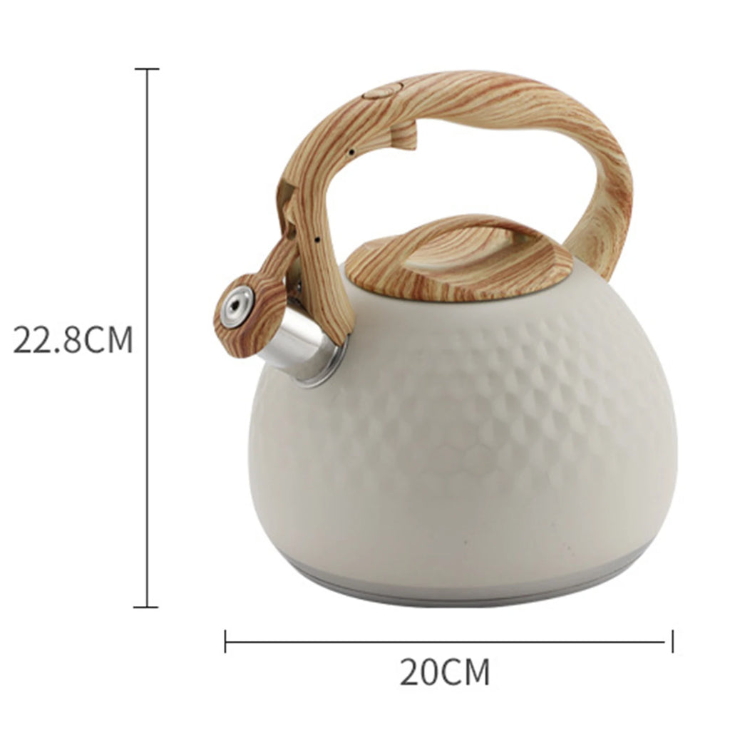 3L Whistling Kettle Anti Scald Handle Cookware Cooktop Teakettle Stainless Stove Teapot Tea Kettle for Outdoor Large Capacity Oasis Select