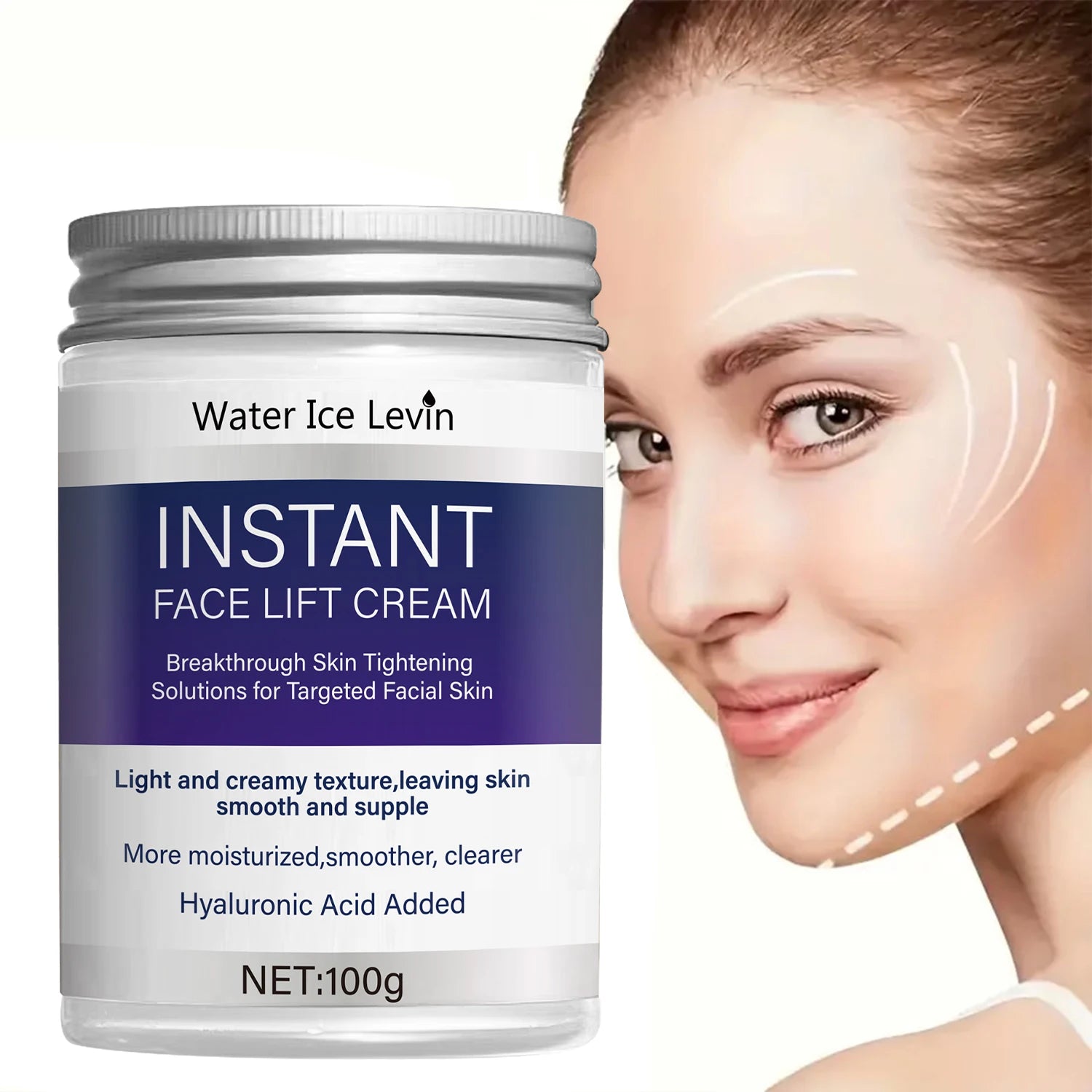 Instant Lifting Face Cream – Hyaluronic Acid & Collagen 100g Lifting Face Cream Oasis Select