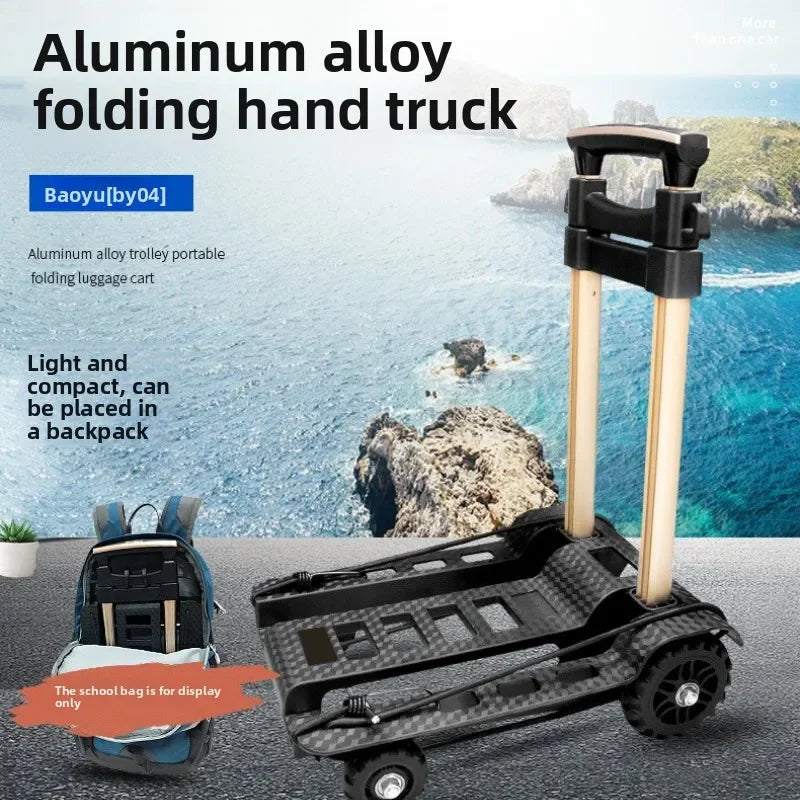 Multi-functional Silent wheel folding small pull cart luggage cart shopping moving shopping cart Oasis Select
