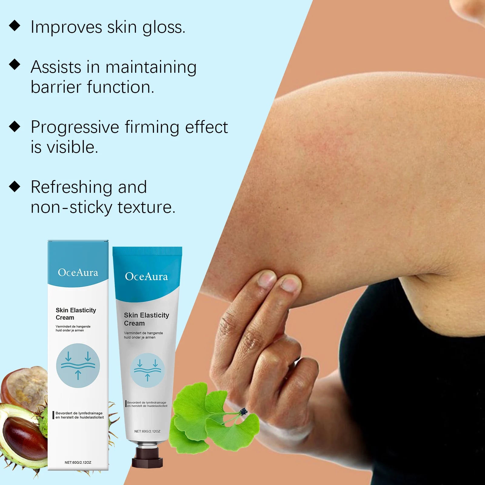 OceAura Firming Hand Cream Sagging Skin Under Your Arms Tightening Lifting Increase Elasticity Reshaping Lines Nourish Skin Care Oasis Select
