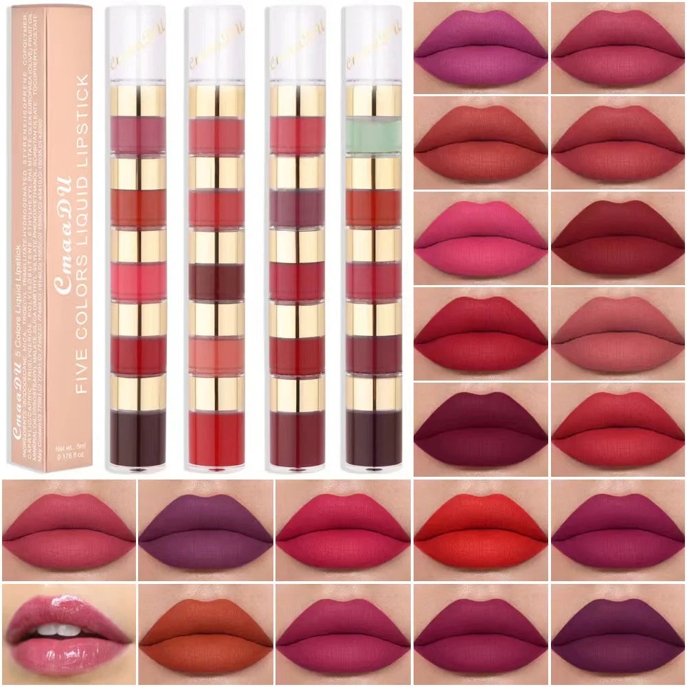 Lip Stain Non-Sticky Long-lasting Lock Color Matte Lip Gloss Lipstick Waterproof Y2K Fancy Fashion Birthday Christmas Present Oasis Select