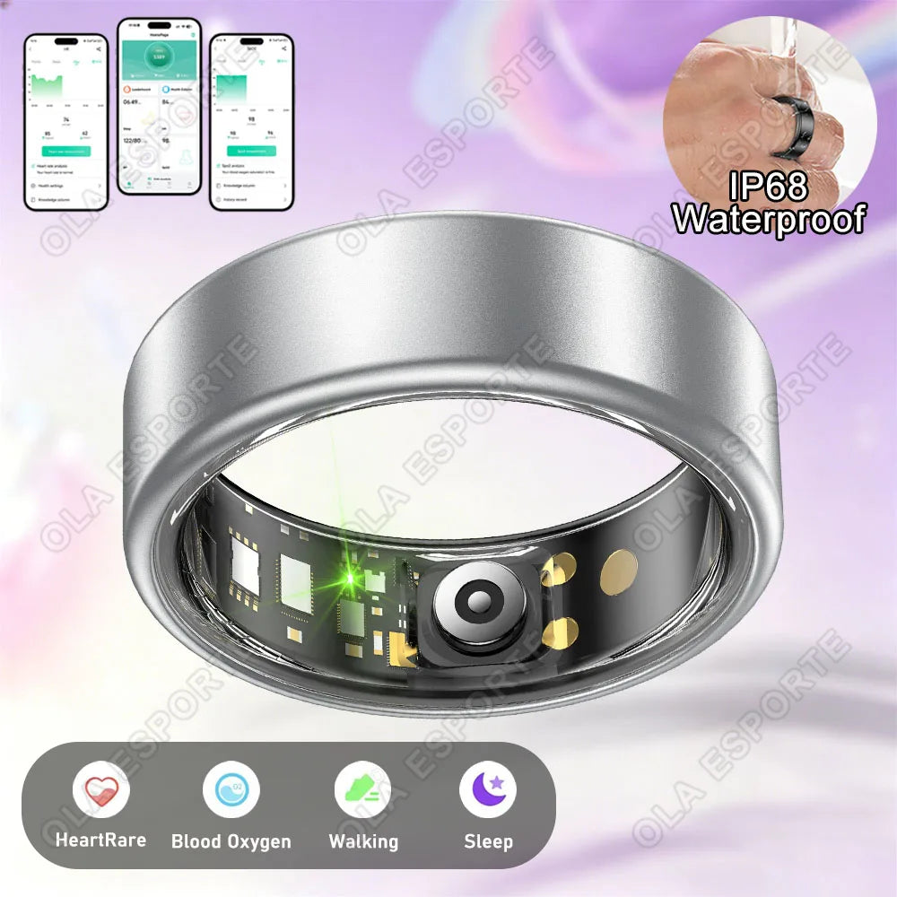 Smart Ring Heart Rate SpO₂ Sleep Monitor – 5ATM Waterproof