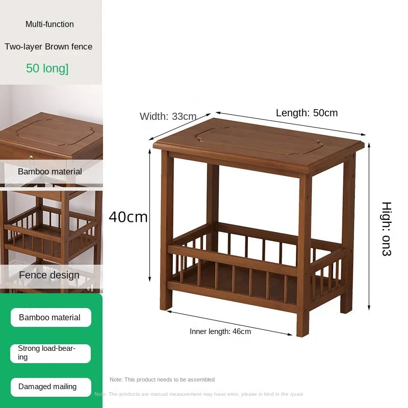 Simple and small bedside table, bedroom bedside cabinet, room storage rack, side table cabinet, bamboo solid wood special offer Oasis Select C1