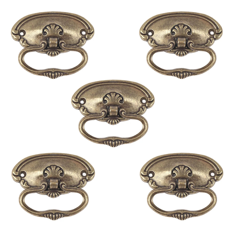 5pcs Retro Kitchen Drawer Cabinet Door Handle Furniture Knobs Drawer Jewelry Box Decorative Handles Furniture Hardware Oasis Select 5pcs