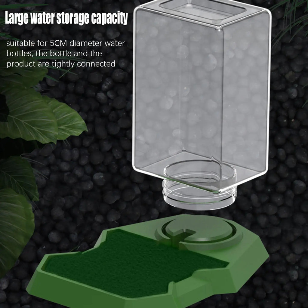 Reptile Water Dispenser Reptile Water Dish Bowl Anti-slip Large Capacity Turtle Feeders Waterer For Snake Terrarium Tank Oasis Select