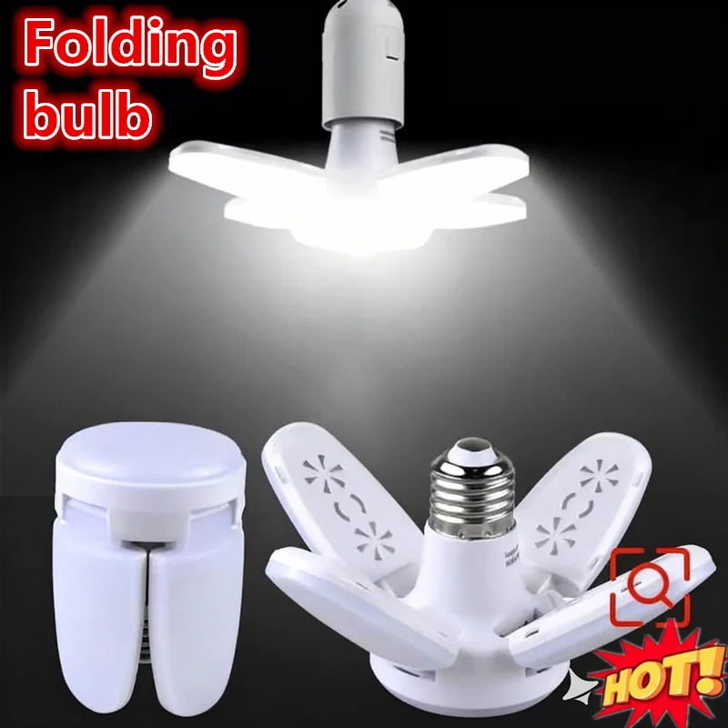 NEW Folding bulb LED 4 Leaf Bulb E27 Collapsible Pendant Light 220V Bombilla Storage Garage Kitchen Lighting High Brightness Oasis Select