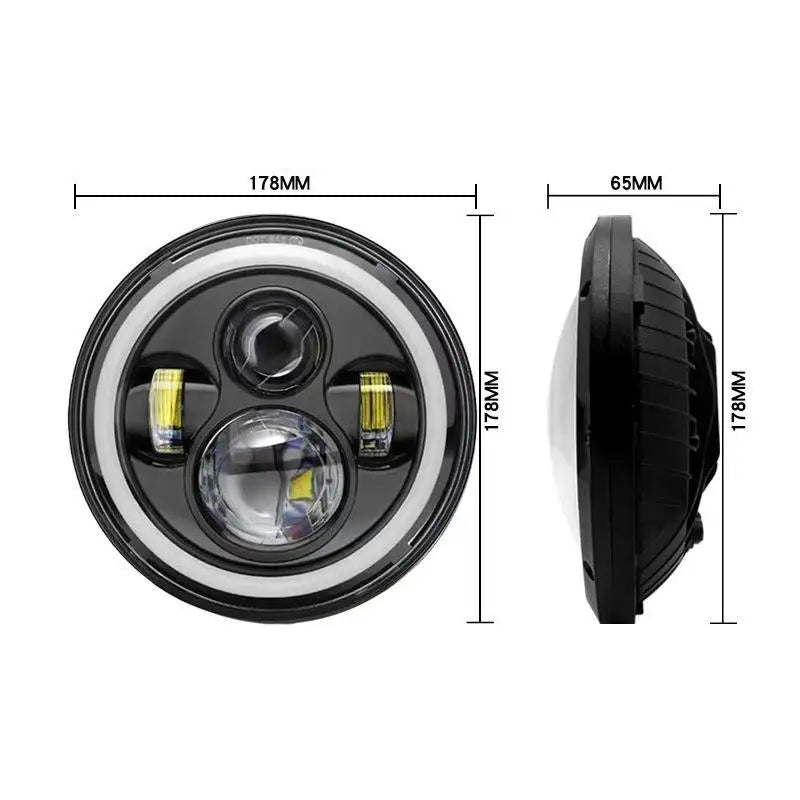 Motorcycle LED Headlight Driving DRL Lamp Angel Eye Headlamp For Touring Ultra Classic Electra Street Glide Road King Oasis Select OneSize