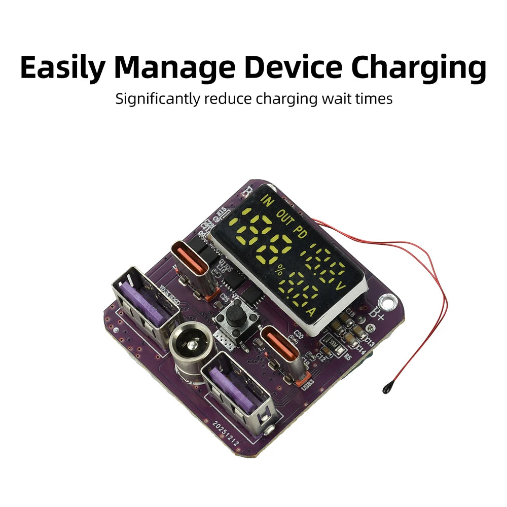4S PD 100W Bidirectional Fast Charging Module 20V 5A High Power Output DC Port Charge Discharge All-in-One for Power Bank DIY Oasis Select