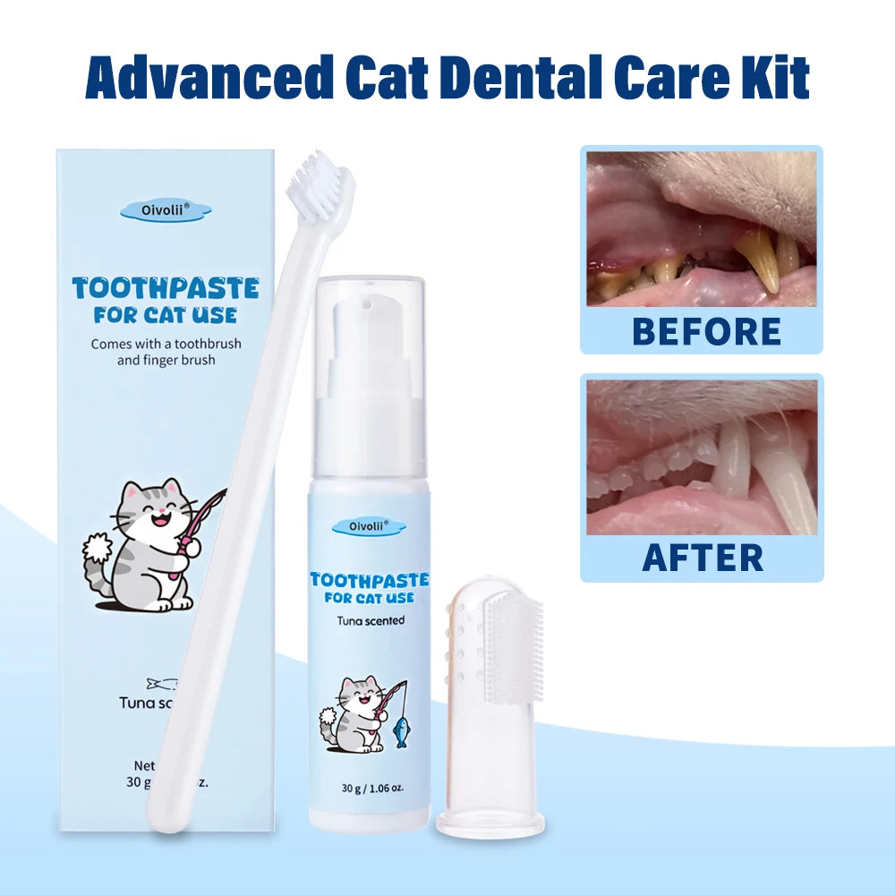 Pet Dental Care Kit – Toothpaste, Toothbrush & Finger Brush