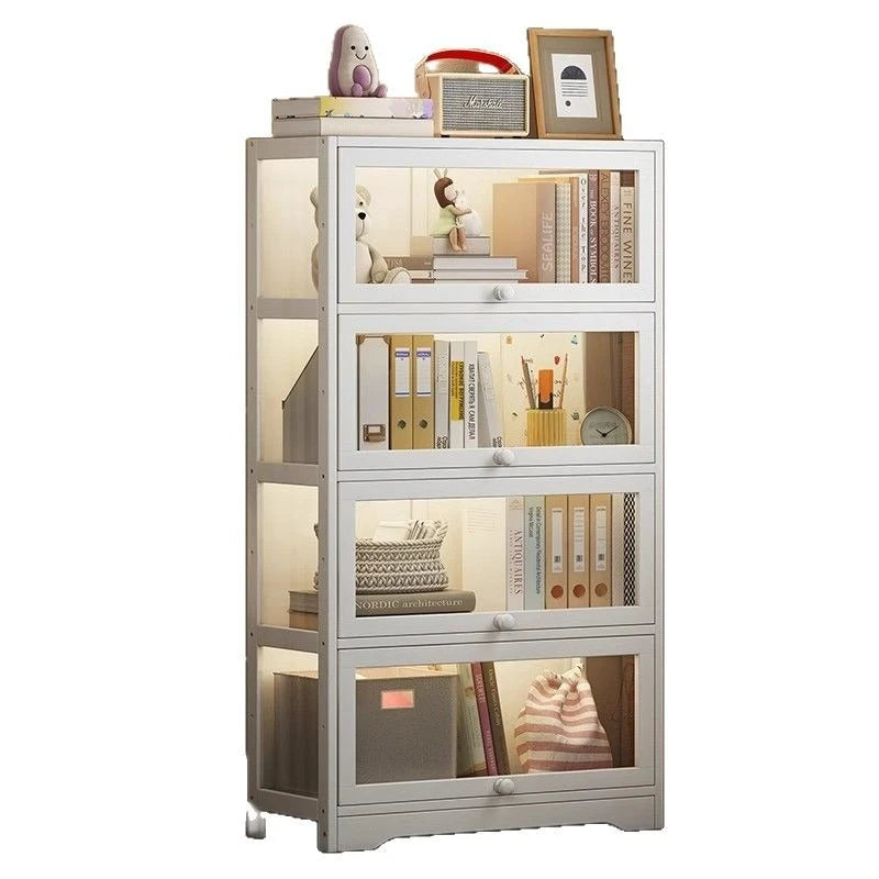 Handmade display cabinet, transparent acrylic bookshelf, dust-proof bookshelf, doll storage rack, living room floor standing sto Oasis Select