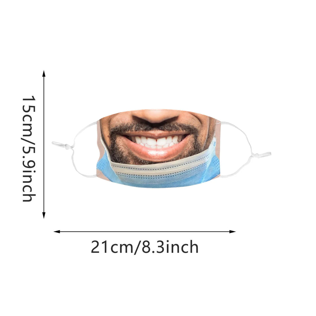 Adult Funny Mouth Mask Funny Cloth Face Masks Mascarillas Cosplay Accessories Washable Reusable Anti-dust Protection Mask Oasis Select