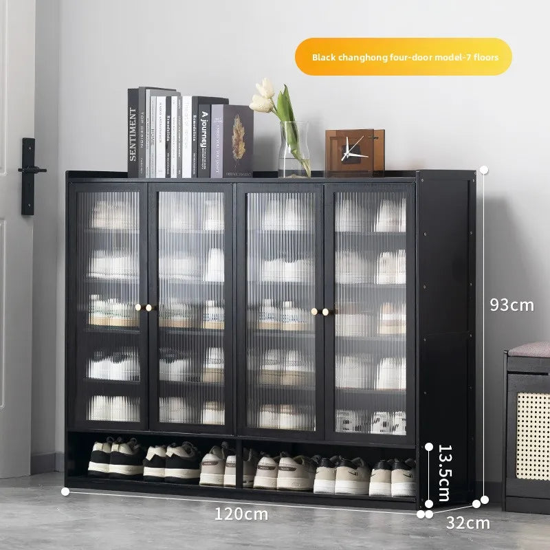 Shoe rack at the door of the household, storage artifact, space-saving simple interior, good-looking and dustproof dormitory Oasis Select Four doors and 7th