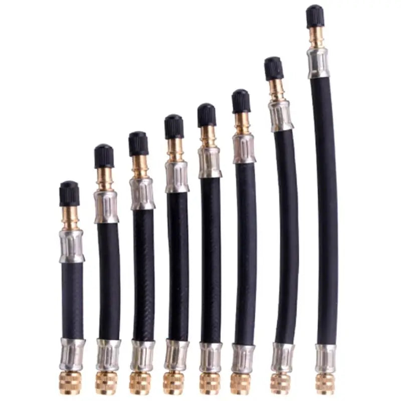 1Pcs Car Wheels Tyre Valve Stems Extensions Tube Adapter Various Braided Flexible Hose Tire Valve Inflatable Rubber Hose Oasis Select