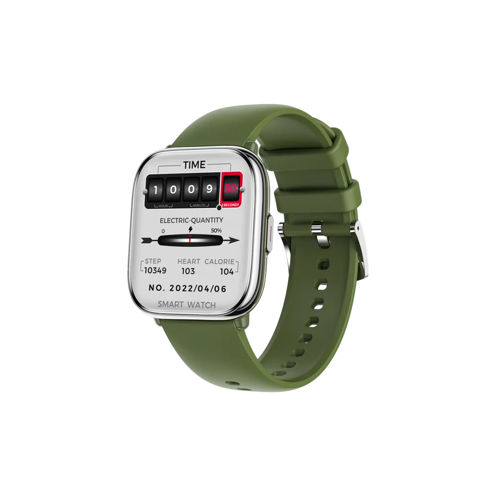 AMOLED Screen Smartwatch Women Blue Tooth Call Smart Watches Men Health Monitor Code Locks Heart Rate Sports DIY Dial Waterproof Oasis Select Green