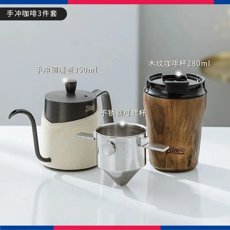 Coffee cup ceramic interior thermos cup Retro high appearance level portable stainless steel water cup Oasis Select 3-piece set 1