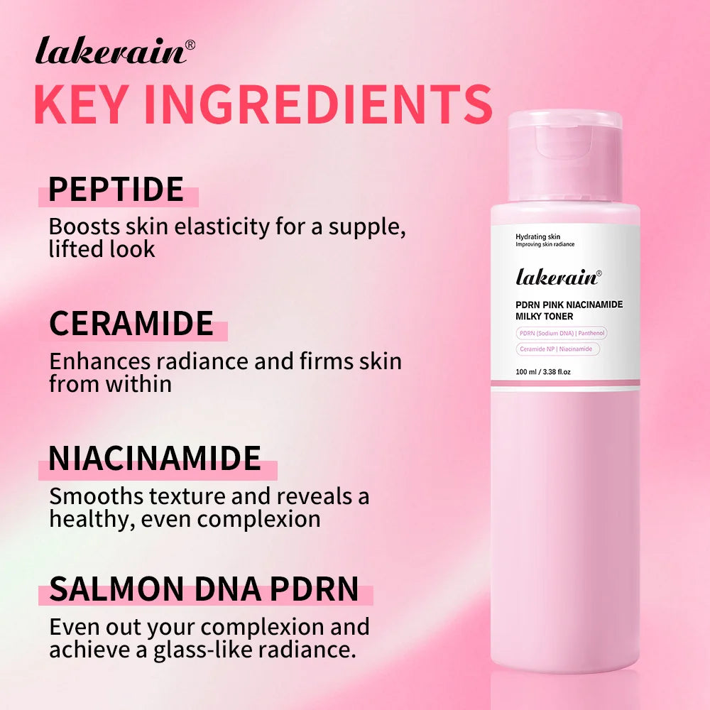 Pink Niacinamide Milky Toner Long-lasting Hydration Even Skin Tone Quickly Absorbed Achieve Dewy Glass Skin Daily Milky Toner Oasis Select