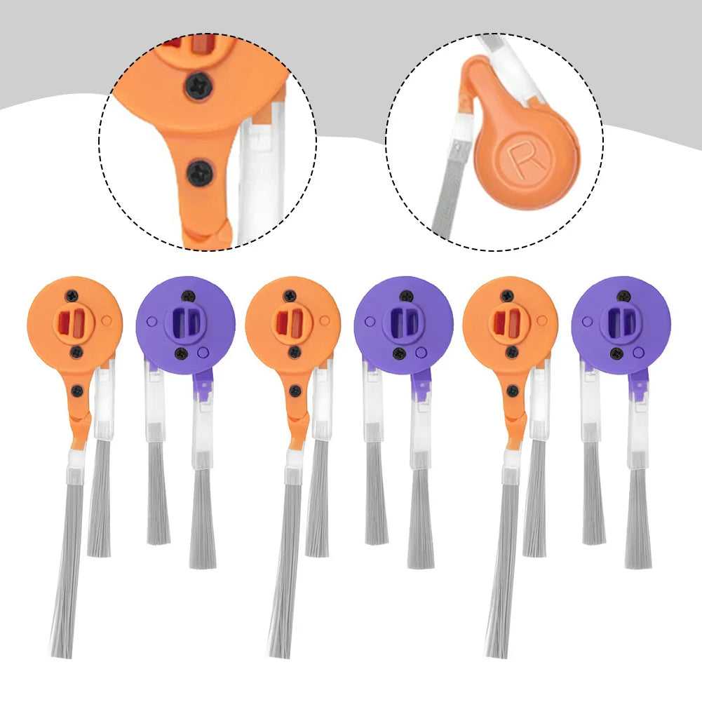 6Pcs Replacement Side Brush For Narwal Flow Robot Vacuum Cleaner Corner Edge Cleaning Accessories Plastic Nylon Parts Oasis Select
