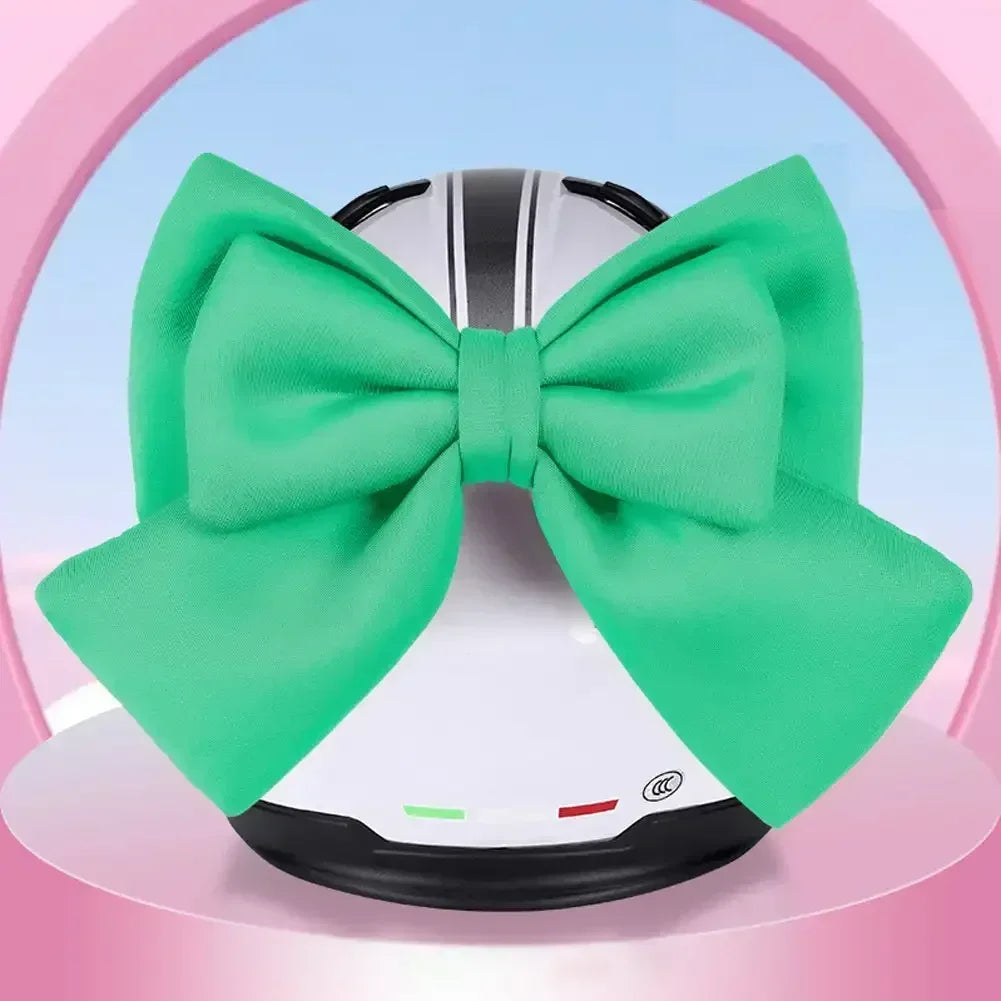 Motorcycle Helmet Butterfly Knot Full Face Off Road Helmet Decor Bow Styling Women Cycling Electric Bike Motorcycle Accessories Oasis Select Light Green