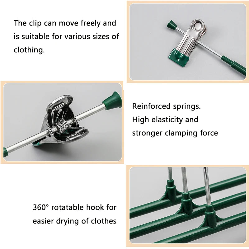 Metal Windproof Hanger Clothes Home Pants Coat Non-slip Drying Oasis Select