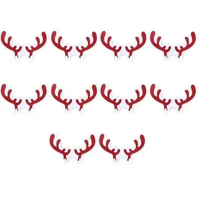10PCS/set Christmas Cup Card Xmas Party Santa Hat Wine Glass Decoration Home Table Place Decorations Christmas Party Supplies Oasis Select B