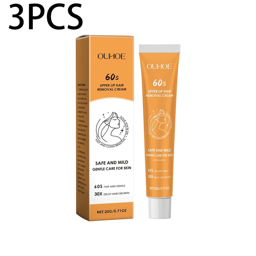 Ouhoe Hair Removal Cream – Fast Gentle Lip & Underarm Depilatory Hair Removal Cream Oasis Select 20g X 3boxed