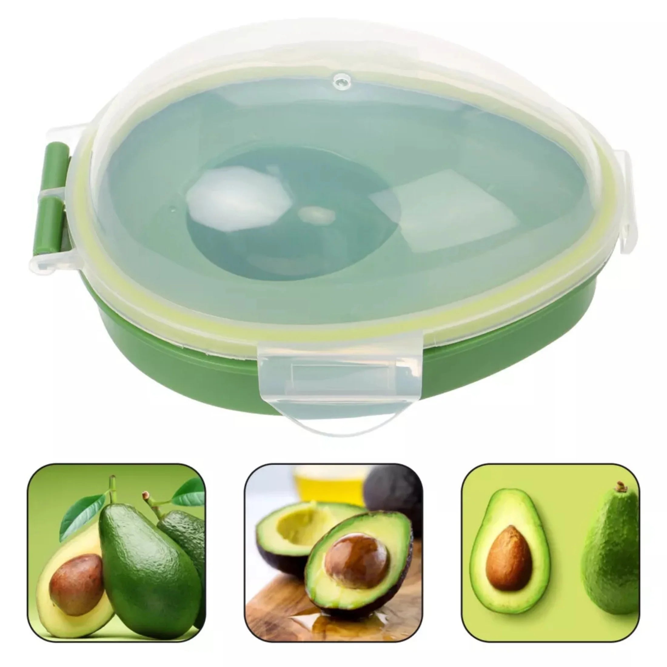 Reusable Avocado Keeper Storage Container - Plastic Flip Top Fresh Pod for Avocado Kitchen Storage Box Kitchen Accessories Oasis Select