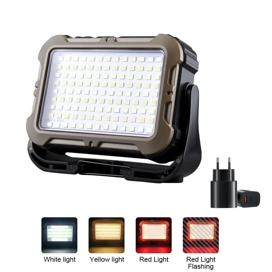 Christmas Outdoor Solar Light Rechargeable Flashlight Portable Power Bank Lamp LED Hanging Tent Light for Camping Hiking Fishing Oasis Select A with EU