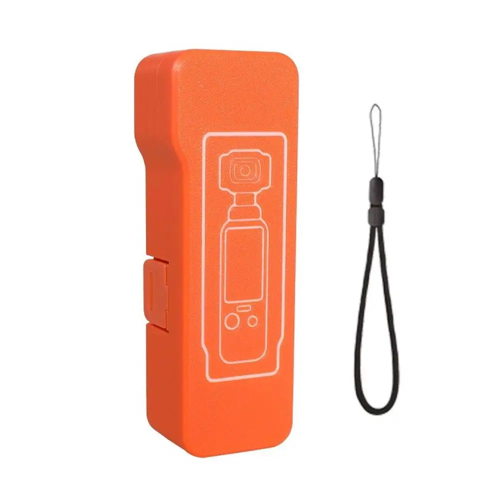 For DJI Osmo Pocket 4 Protective Shell, Flip Cover Anti-Drop Scratch Storage Box with Lanyard, Portable Vlog Shooting Accessory Oasis Select 15.8cm Orange