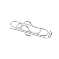 5Pcs Multi-functional Pen Clips, Heart Shaped Paper Clip Pen Holders Notebook Fastener Accessories Fixed Pen Clips Oasis Select Silver