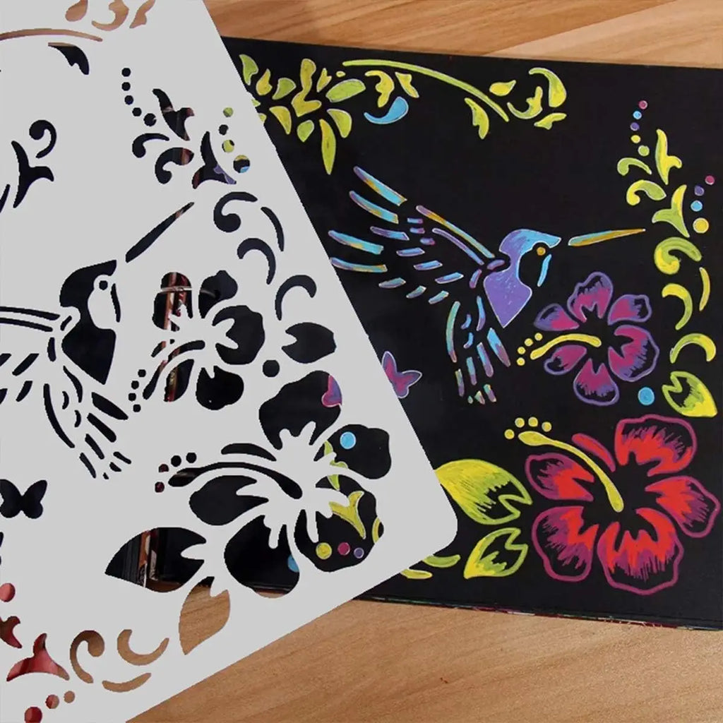12PCS DIY painting template alphabet painting scrapbook stamping relief decorative paper card template Oasis Select