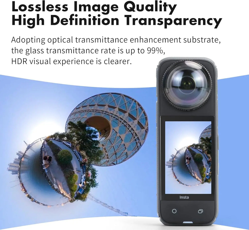 Optical Glass Lens Protector for Insta360 X5 | 9H AR Coated
