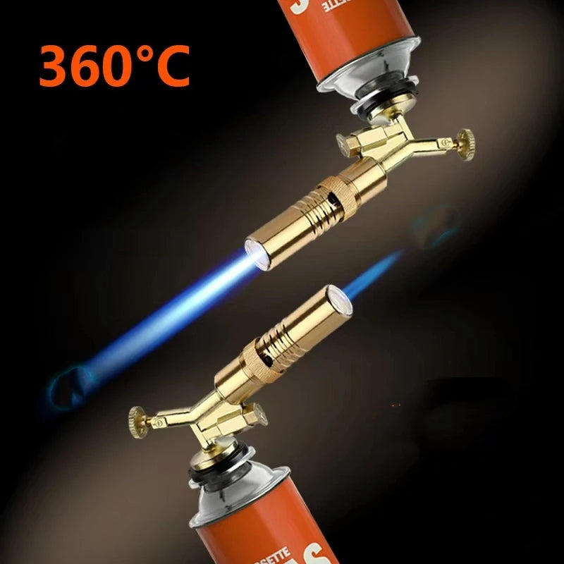 Outdoor Welding Gas Torch Flame Butane Burner Camping BBQ Lighter Flamethrower Kitchen Supplies Welding Equipment Oasis Select 18MM 145MM